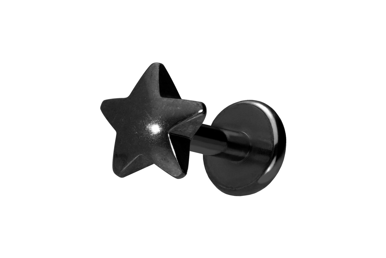 Titan Labret Piercing mit Push Fit STERN